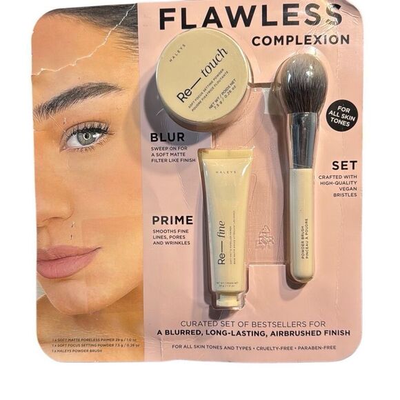 Haley’s Beauty Setting Powder, Primer, & Brush Makeup Set - Picture 1 of 13